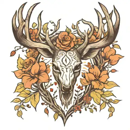 Deer Antlers Only But In The Shape Of A Heart