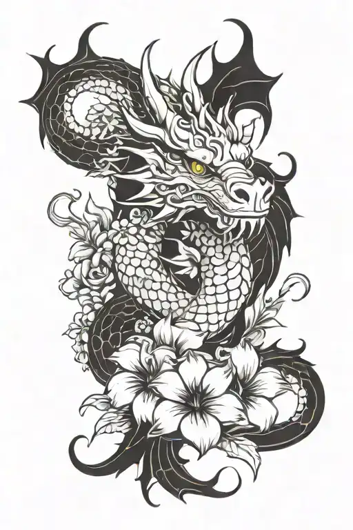 Dragon With Devil Flower