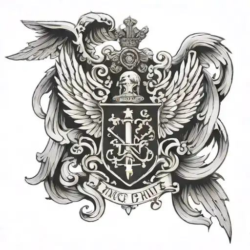Angel Coat Of Arms High Council Never Loses