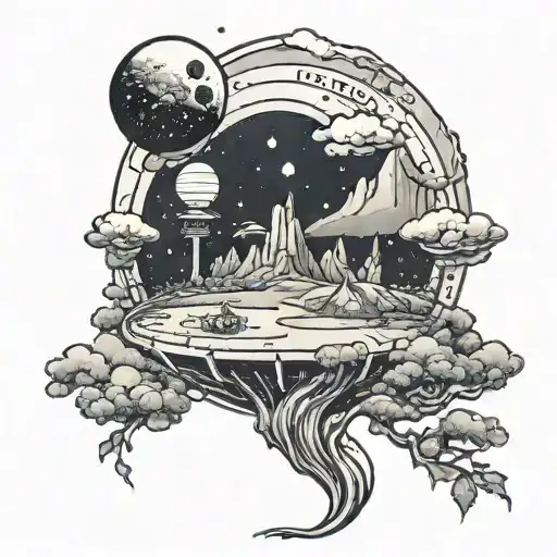 Outer Space Nature Mountain Boy Looking