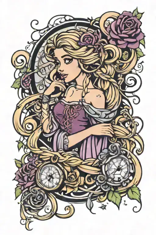 Tangled Theme With Accessories From Other Disney Movies