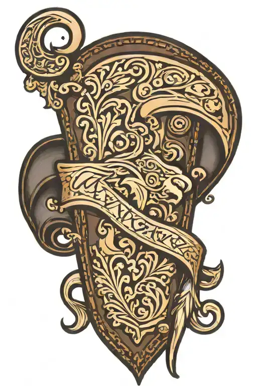 Western Tooled Leather Half Sleeve Featuring A Cattle Ear Tag With The Letter F And An Outline Of Wv