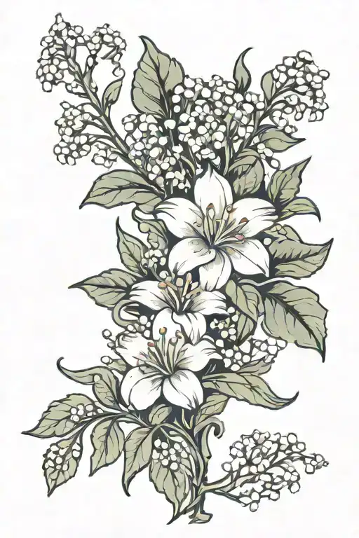 Marigold Lily Of The Valley Intertwined