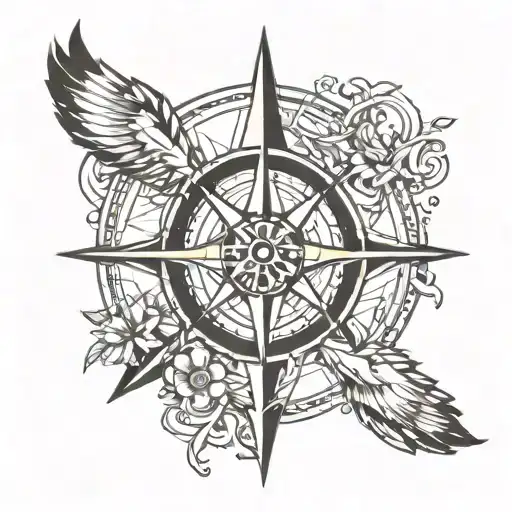 Generate Desing's For Minimalist Tatto On Reference To Travel And To Sea