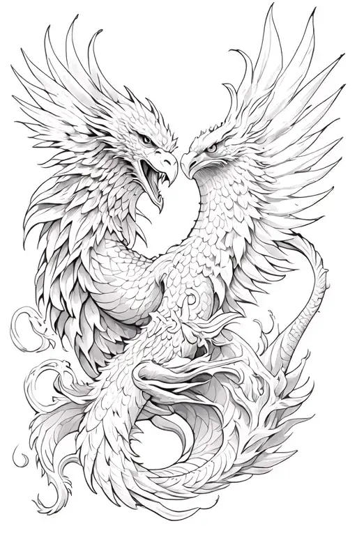 Phoenix And Dragon Wrapped