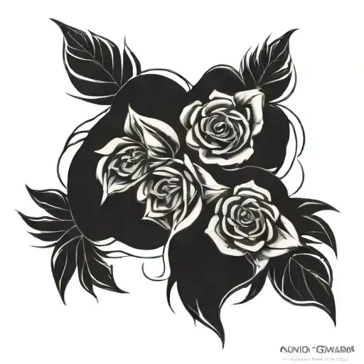 Matching Black And White Tattoos For Two People That Served In The Same Unit In Az