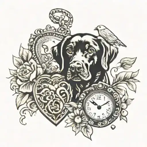 Locket And Black Lab