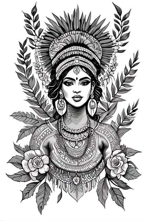 African Goddess Surrounded