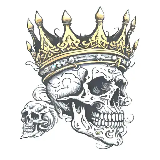 Skull Wearing A Crown