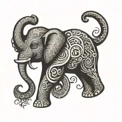 Elephant Yin Yang Symbol