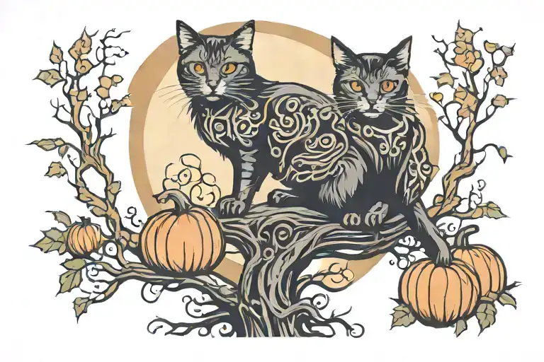Moon Crow Pumpkin Cat Tree