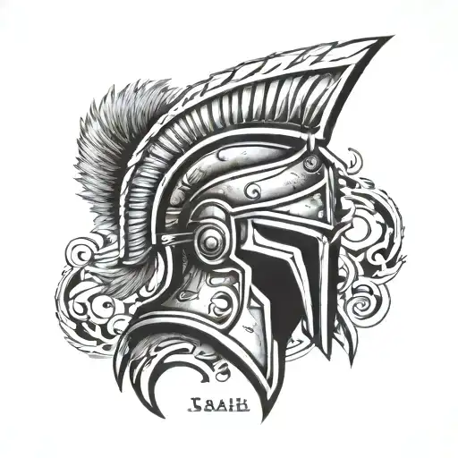 Spartan Helmet With Name Isaiah
