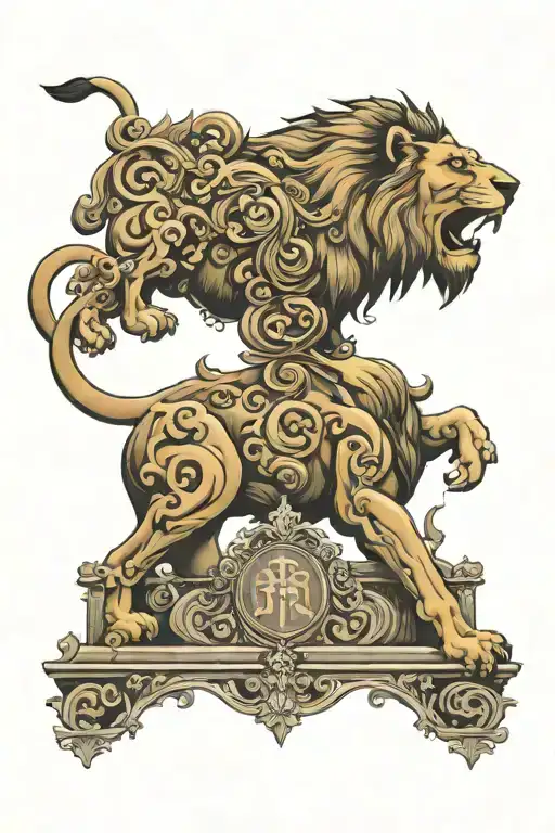 Lion Over A Gateway To Heaven