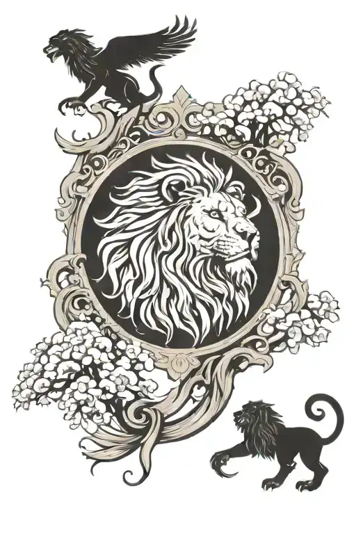 Lion Over A Gateway To Heaven