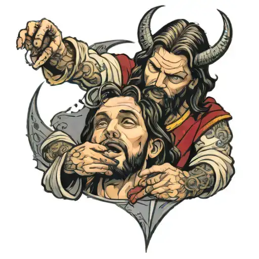 Jesus Tattooing Devils Face Why He's Strapped To Chair