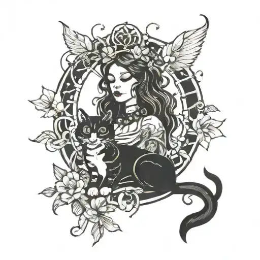 The Goddess With A Cat