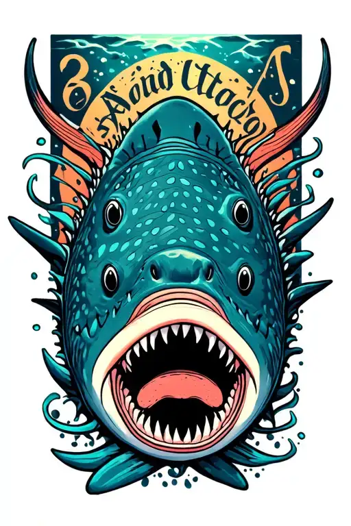 Whale Shark With A Namejs Pattern Running Behind Is Gill Plate