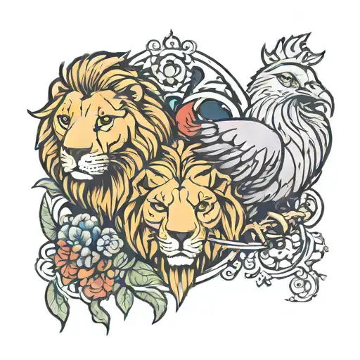 Goose And Lion