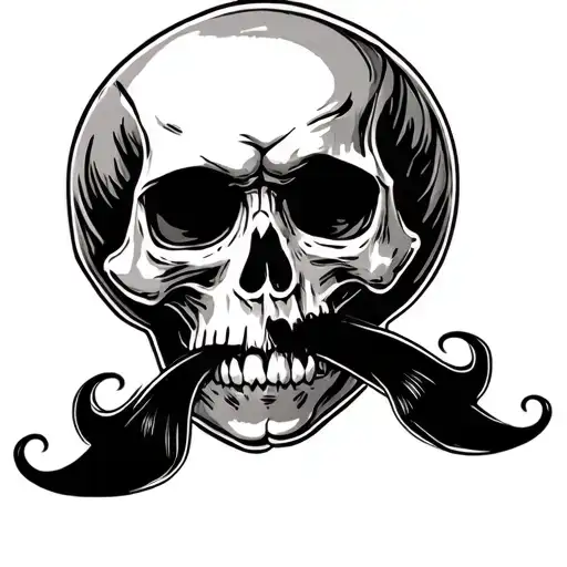 Skull With Mustache