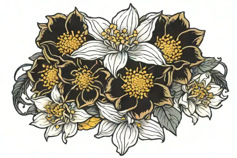 Chrysanthemum Daffodil Honeysuckle Bracelet