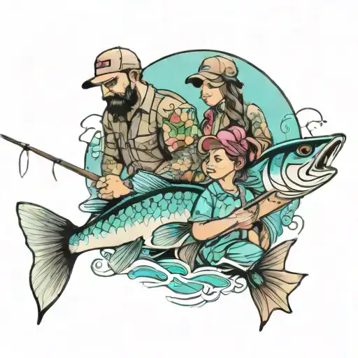 Daddy Daughter Fishing