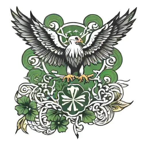 Eagle And Shamrock Intertwined