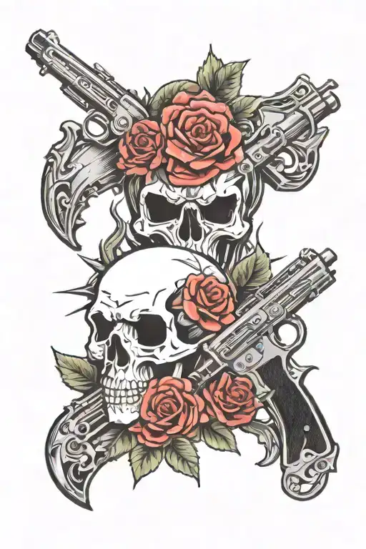 Skull Guns Roses