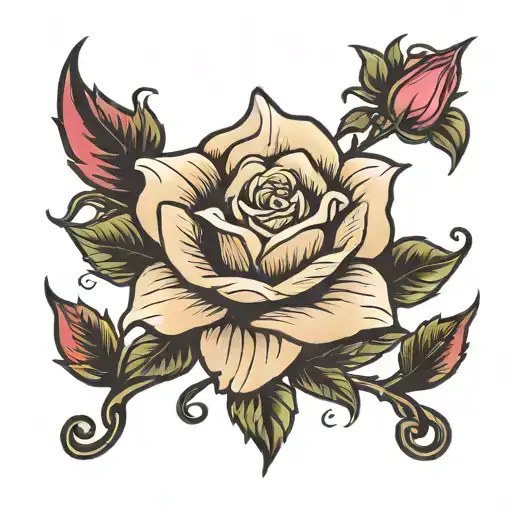 A Compas Rose Growing Inside Representing