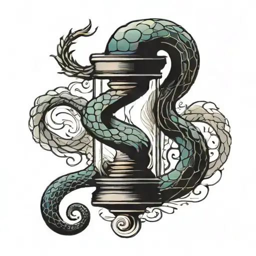 A Snake In The Shape Of An Hour Glass