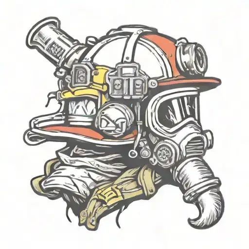 Banksy Art Sleeve Firefighter Helmet