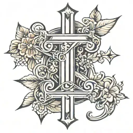 Cristina Michael Cross Line In Letter I