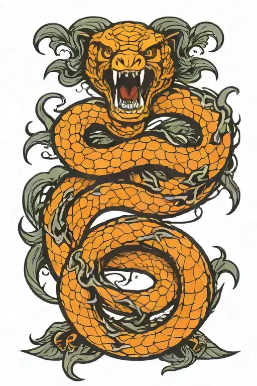 Snake Body Morfs To Eagle Claw