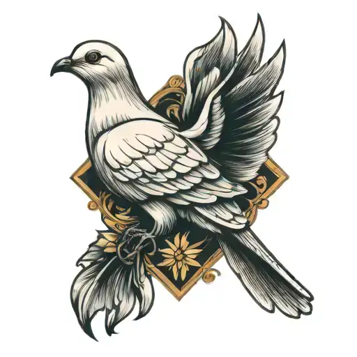Dove With Diamond Above