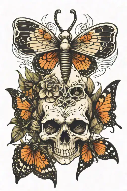 Skull And Moth