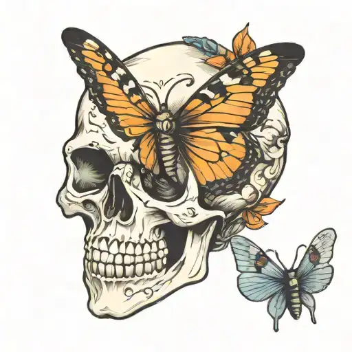 Skull And Moth
