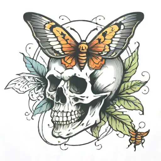 Skull And Moth