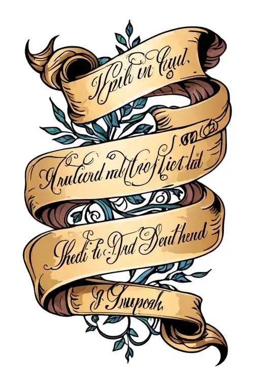 Scroll With Family Names And A Verse Intertwined