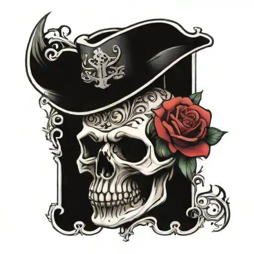 Skull And Rose
