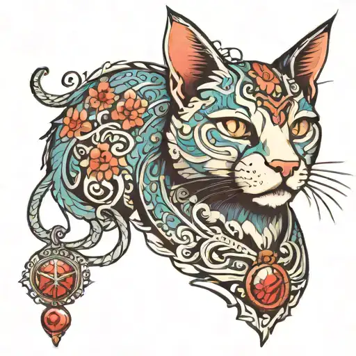 Cat With A Pendant On Its Neck