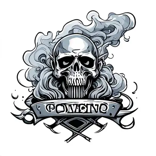 Wraith With Piston In The Background And Smoke Swirling