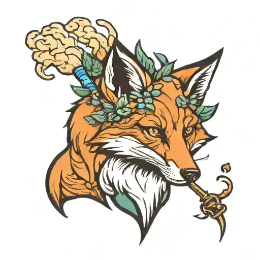 Fox Smoking Weed