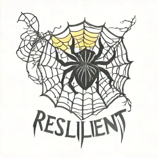 Word Resilient In Spiderweb