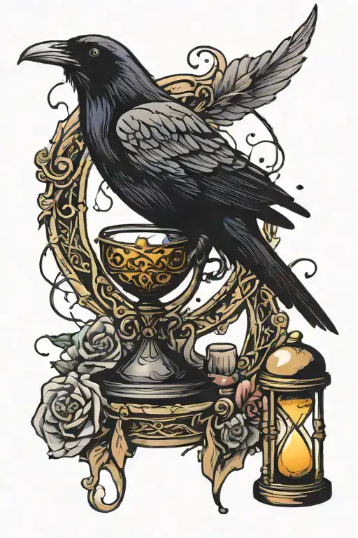 Raven And Broken Hourglass