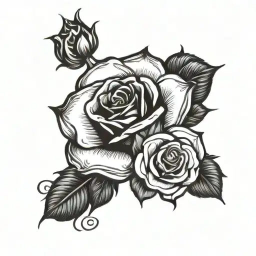 Black Rose Tattoo Design