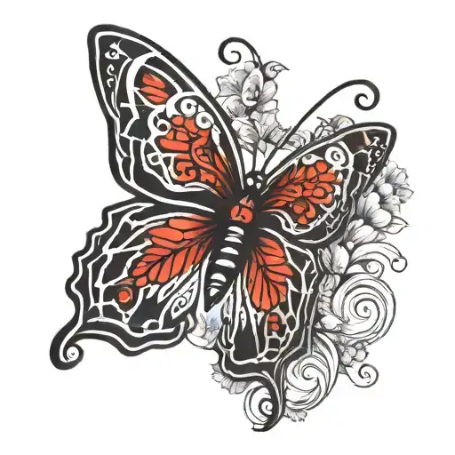 Black And Red Butterfly