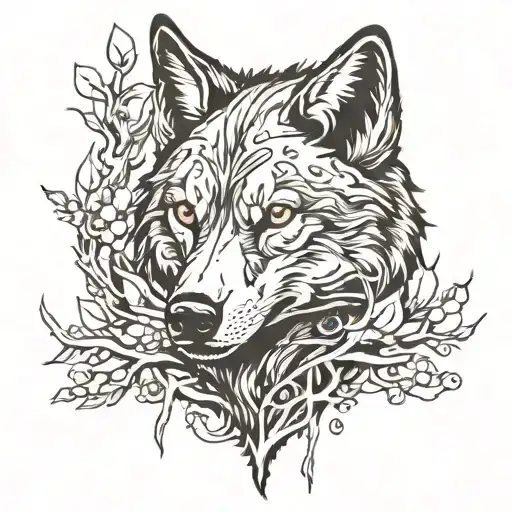 Wolf In Wood Rat Comming