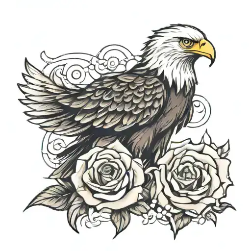 Eagle And Rose
