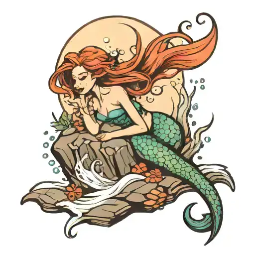 Mermaid On A Rock