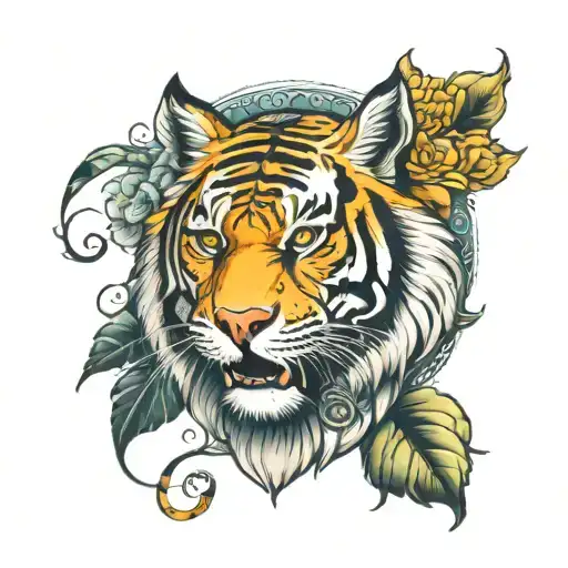 Indian Tiger Surrounded