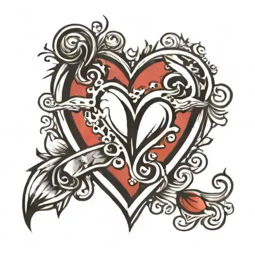 Love Formula Black And White Heart